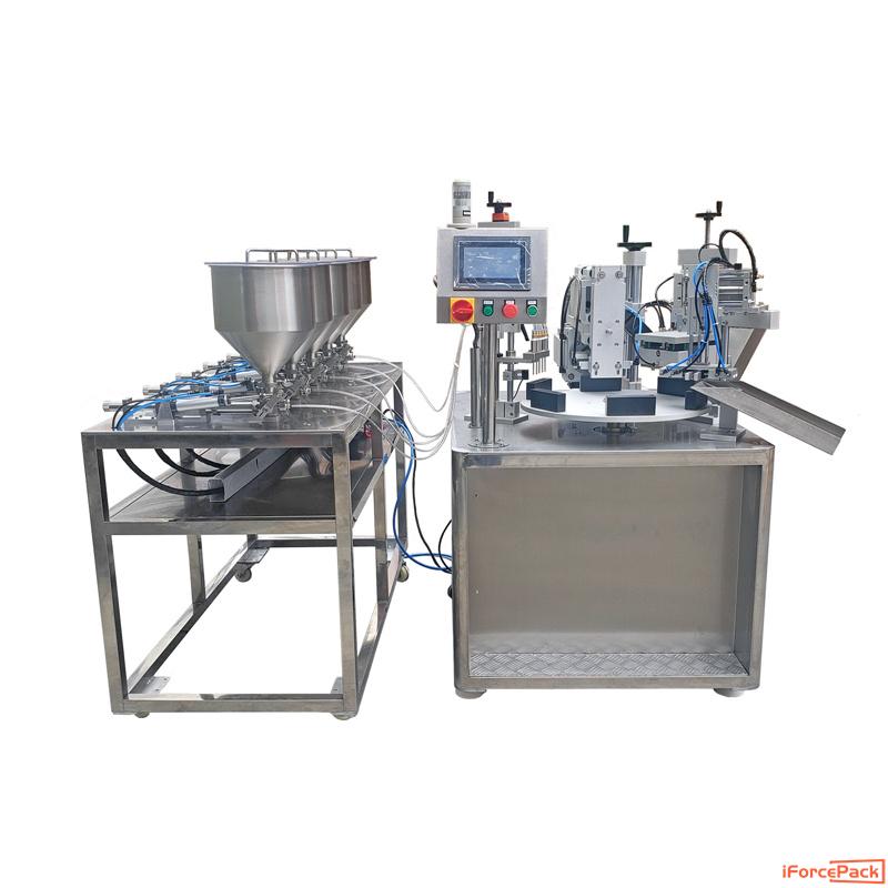 Automatic disposal tube 5 link tray rotary filling sealing machine