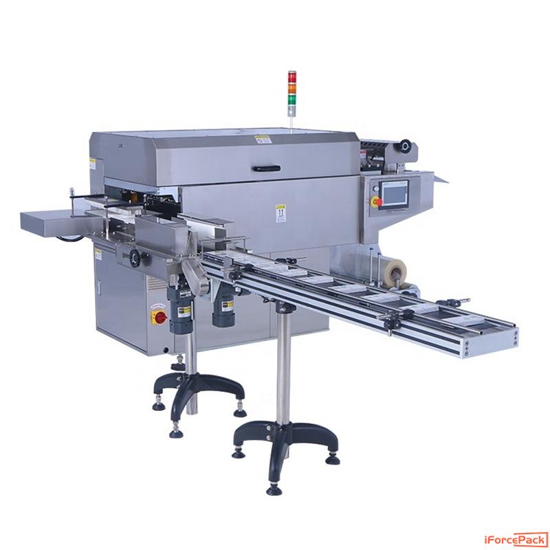 Automatic carton box 3D film over wrapping packaging machine