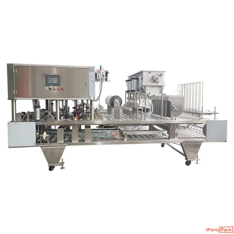 Automatic food cup bowl pod filling sealing packing machine