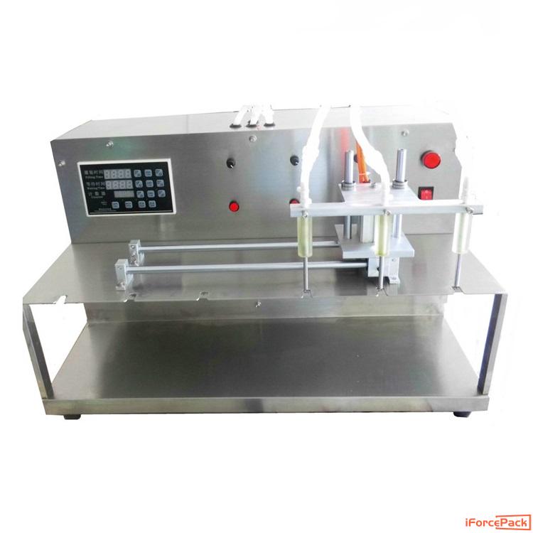 Semi automatic premade bag 3 nozzles liquid filling machine