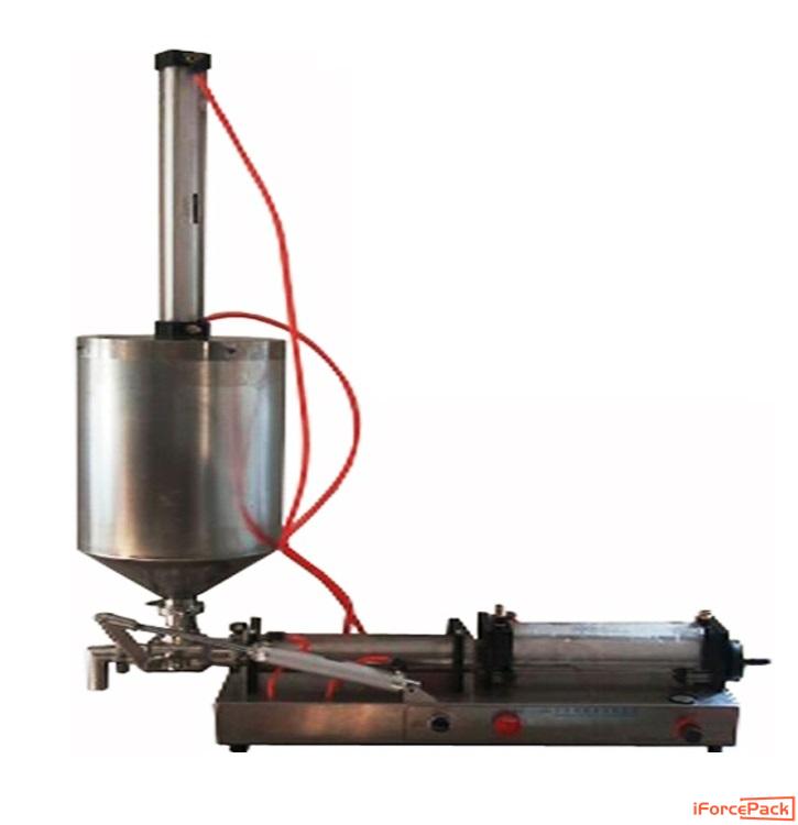 Semi automatic high viscosity butter pressing hopper type filling machine
