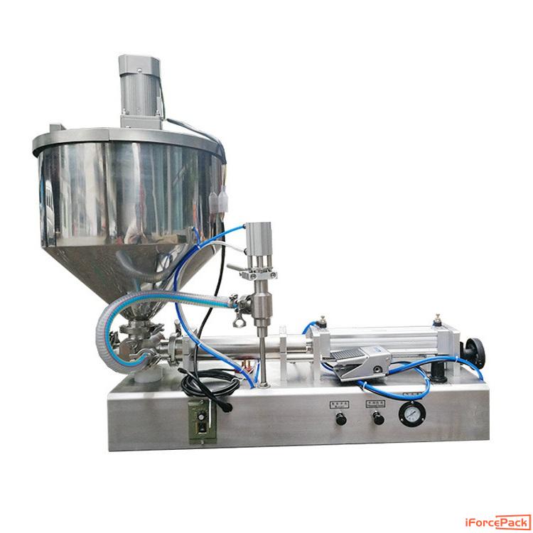 Semi automatic single nozzle hopper mixing type filling machine
