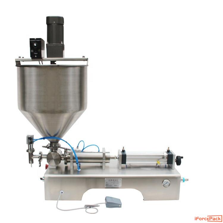 Semi automatic horizontal type sauce mixing filling machine
