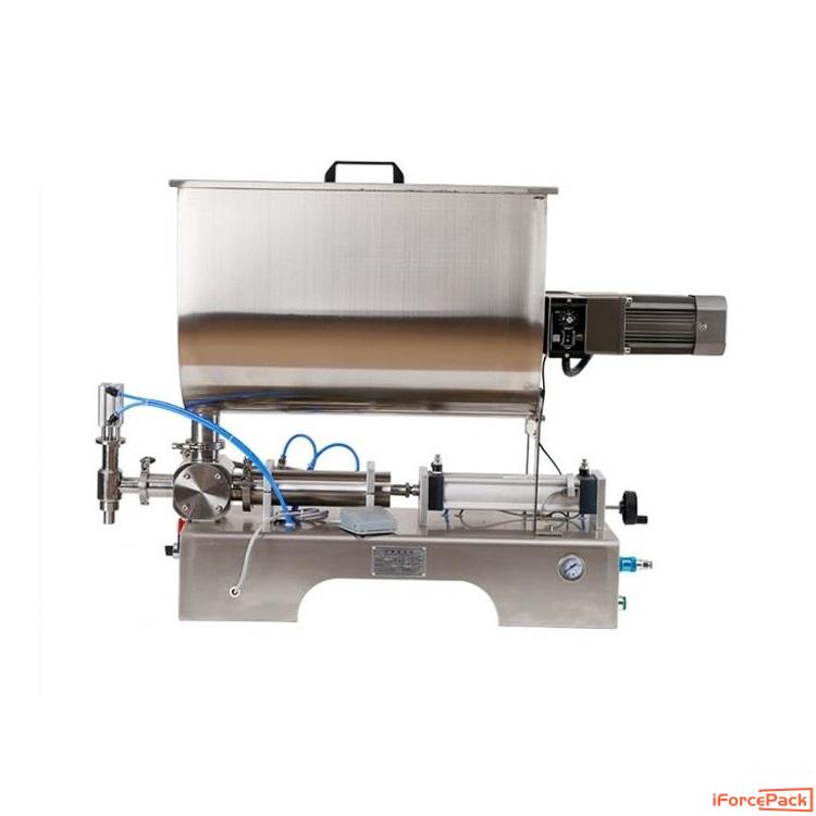 Semi automatic horizontal type single nozzle mixing filling machine