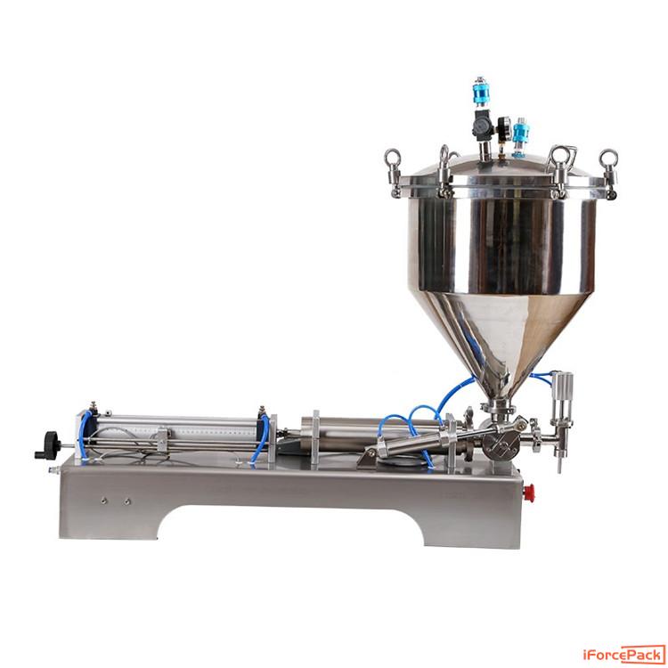 Semi automatic high viscosity air pressing tank hopper filling machine